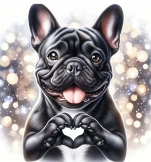 Diamond Painting Französische Bulldogge